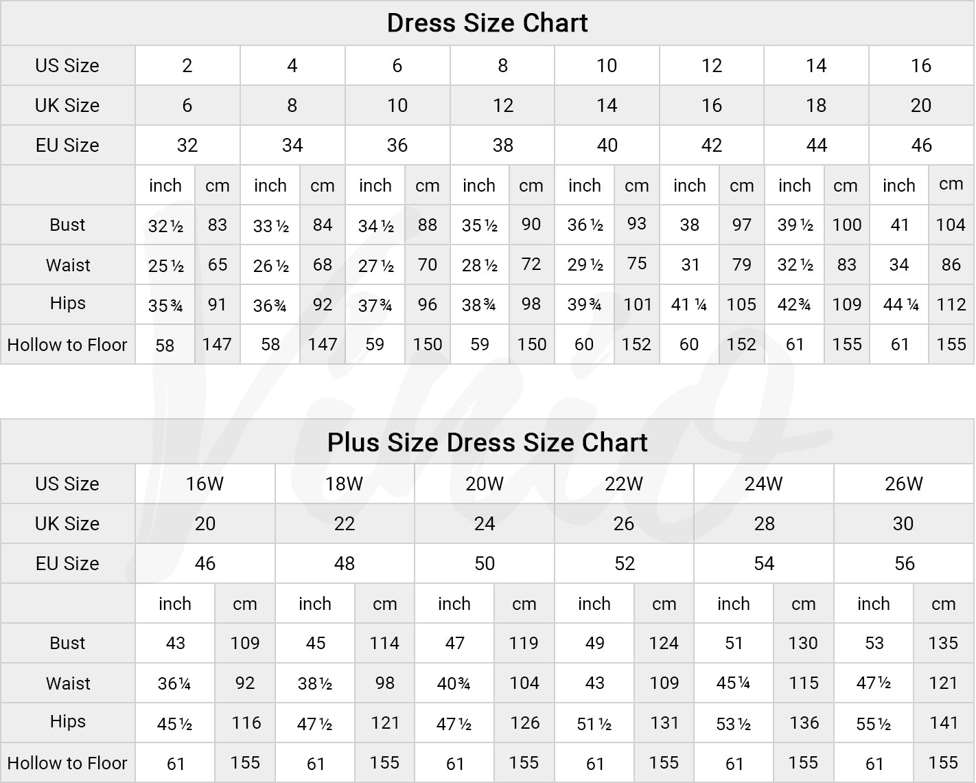 dress size